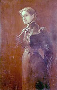 Oil painting of Jane Addams by Alice Kellogg Tyler, 1893.