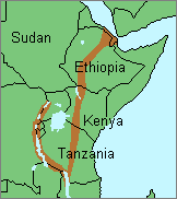 Map of Great Rift Valley System