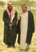 photo of two Bedouin men from Jordan in traditional clothes