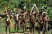 photo of Jiwiki warriors in New Guinea