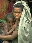 photo of  a mother and child in New Guinea