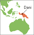 map of Dani Territory, New Guinea