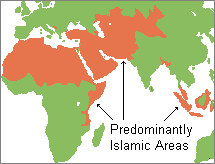 map of the Islamic world