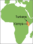 map of Turkana Territory in East Africa