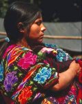 Photo of a Guatemalan Maya woman wearing traditional clothes