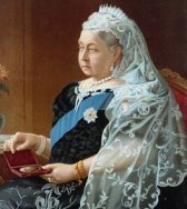Painting of Queen Victoria of Britain during the late 19th century