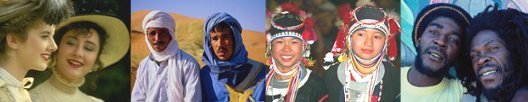 Four pictues of people from around the world