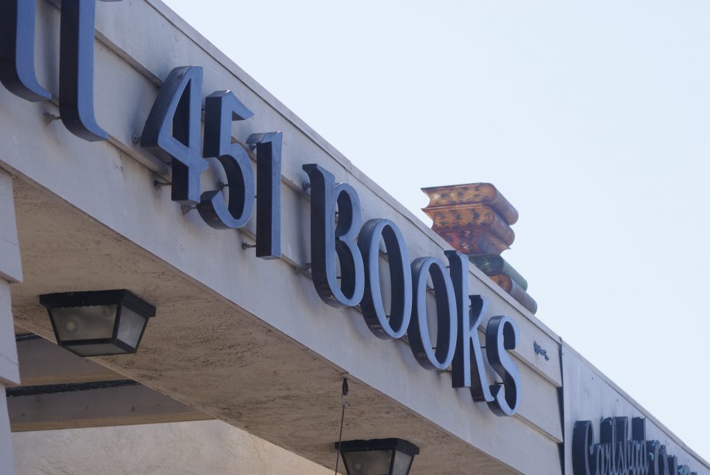Farenheit 451 Books was named after the famous novel by Ray Bradbury "Fahrenheit 451" because the original was burned down in the 2003 Cedar Fire in Ramona. (Riley Sullivan/IMPACT Magazine)