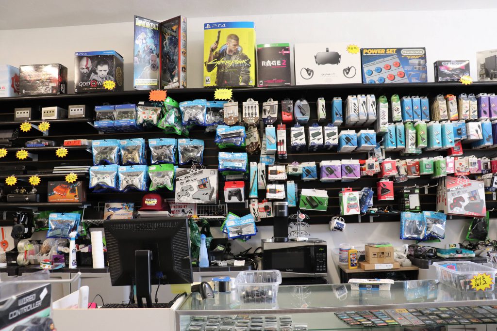 Throwback Gamez also sells game accessories and parts. (Max Cruz/IMPACT Magazine)